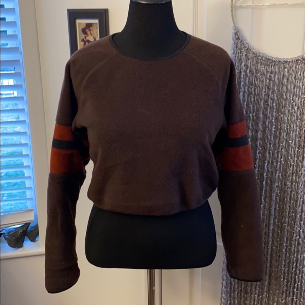 Vintage cropped fleece sweatshirt